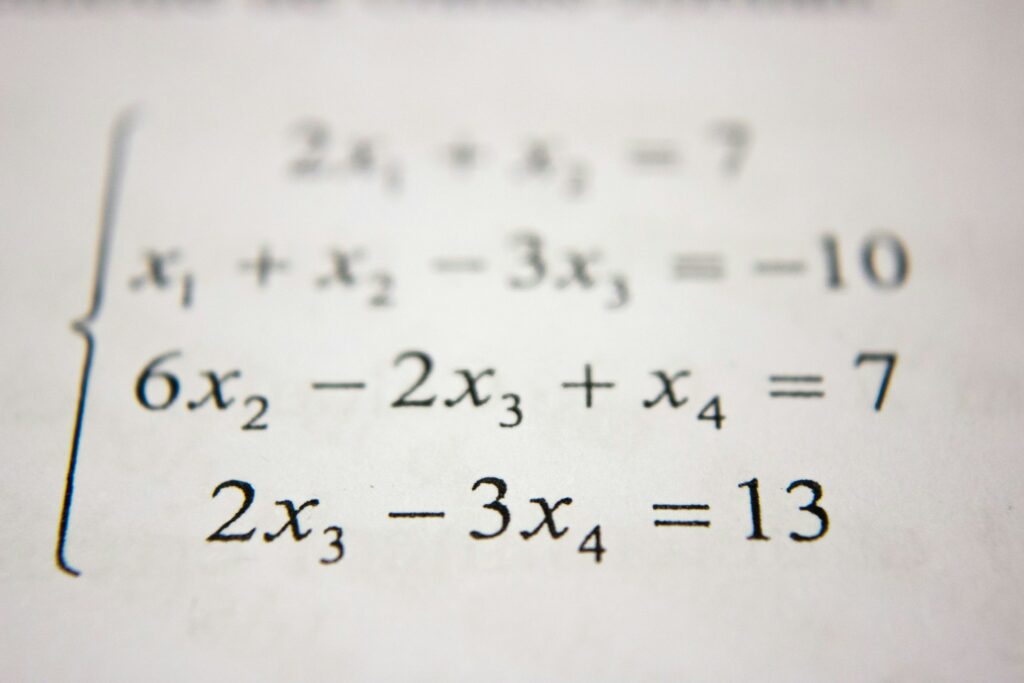 Paper with math formulas 