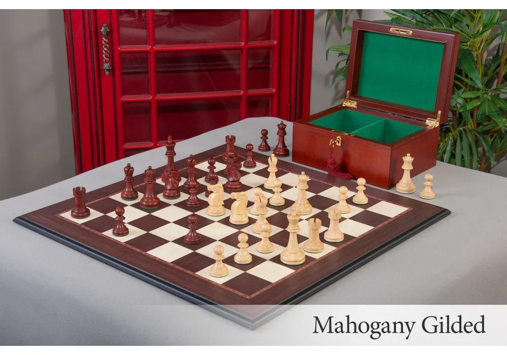 The Reykjavik II Series Chess Set, Box, and Board Combination from The House of Staunton